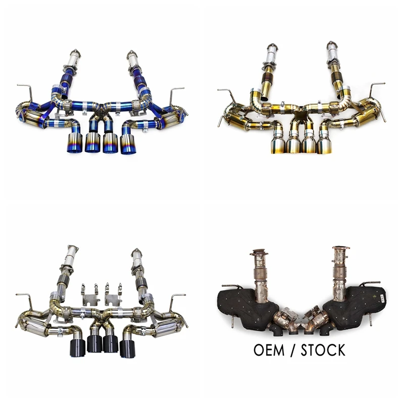 Race Performance Complete Set Exhaust For Chevrolet Corvette C8 Z06 2019-2025 Titanium Muffler Catback Downpipe Car 3 Inch Pipe