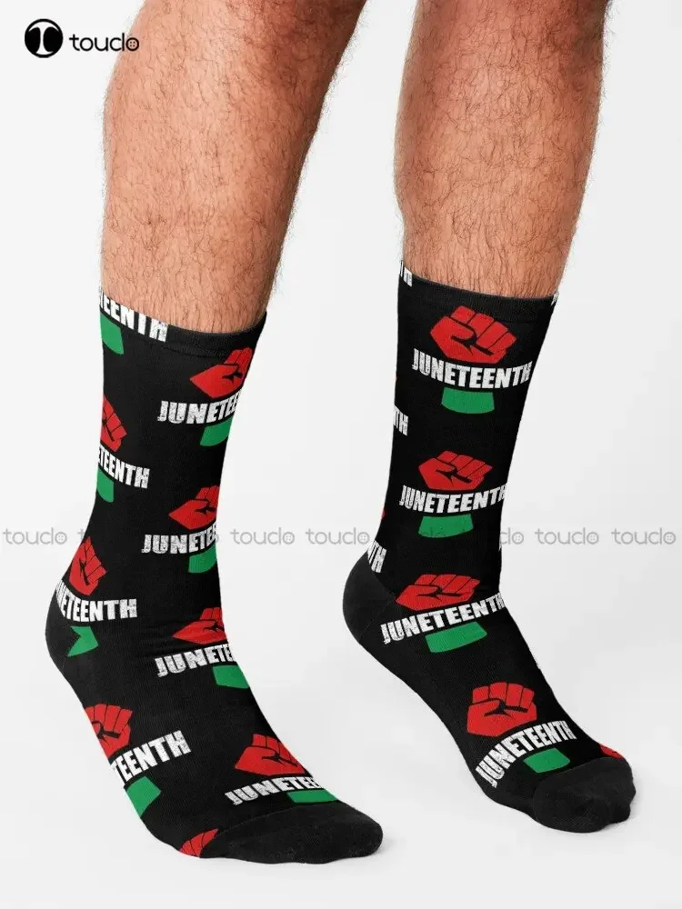 Juneteenth Black History Month 1865 19Th July Socks Winter Socks For Women 360° Digital Printing Custom Gift Streetwear
