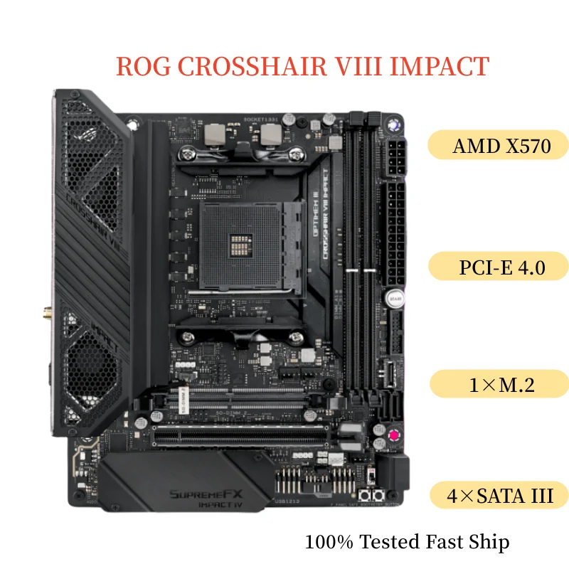 

Для ASUS ROG CROSSHAIR VIII IMPACT материнская плата 64 ГБ Разъем AM4 DDR4 Mini-ITX материнская плата 100% протестирована Быстрая доставка