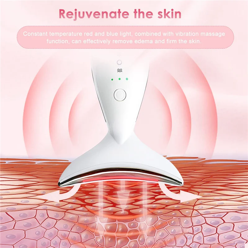 Hot-Anti-Aging Facial Neck Eye Device Massager Schoonheidsbehandeling Massager met 3 massagemodi