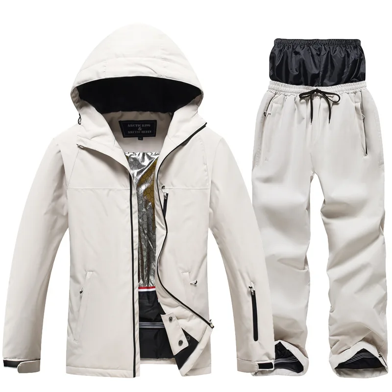 Traje de esquí de invierno Unisex, traje de nieve térmico impermeable a prueba de viento, traje de esquí de montaña con chaqueta y pantalones, conjunto para snowboard