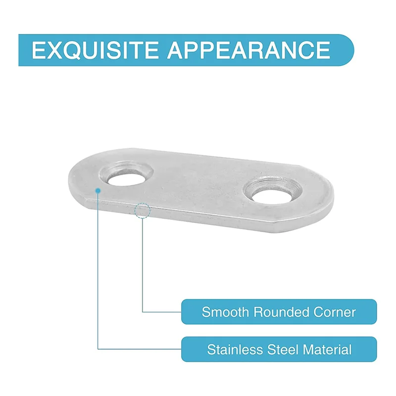 

ABWP-21PCS 1.42 X 0.63Inch Stainless Steel Flat Bracket Metal Brace Fit For Wood Desk Chair Cabinet Drawer Closet