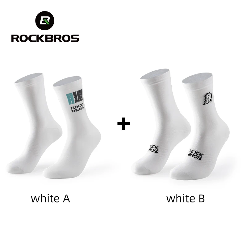 ROCKBROS Fahrradsocken, atmungsaktive, nicht feuchte Nylon-Socken, hautfreundliche Fahrrad-Sportsocken, feuchtigkeitsabsorbierende Outdoor-Socken