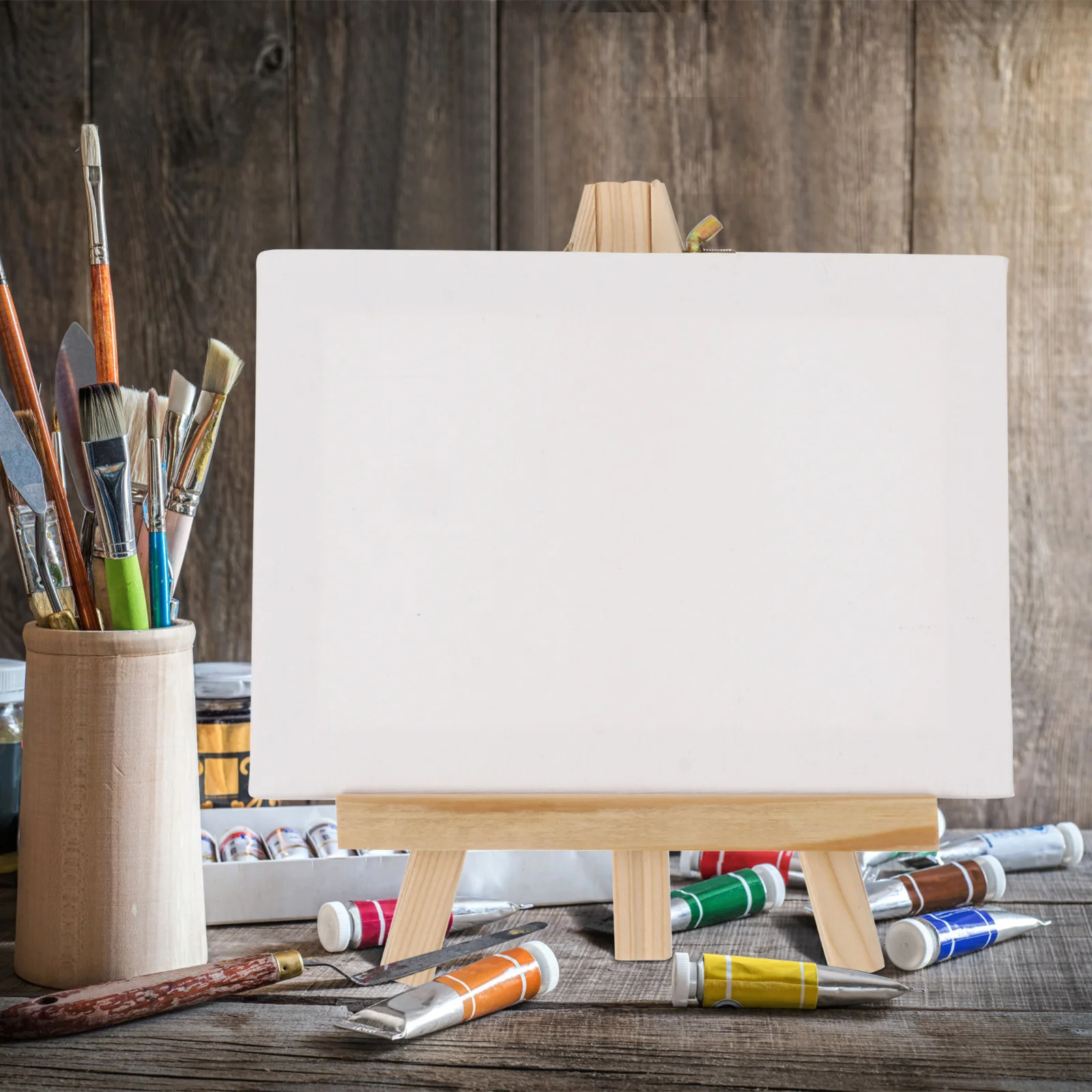 1 set 1 Set Mini Wood Easel Lightweight Portable Painting Stand For Kids Adults Students Tabletop Display Rack Art Classroom Diy