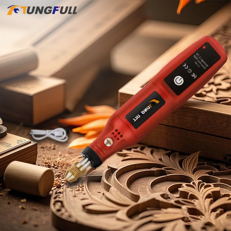 2025 neue Gravur Stift Mini Akku-bohrschrauber Schleifen Zubehör Set Holzbearbeitung Gravur Stift USB Lade