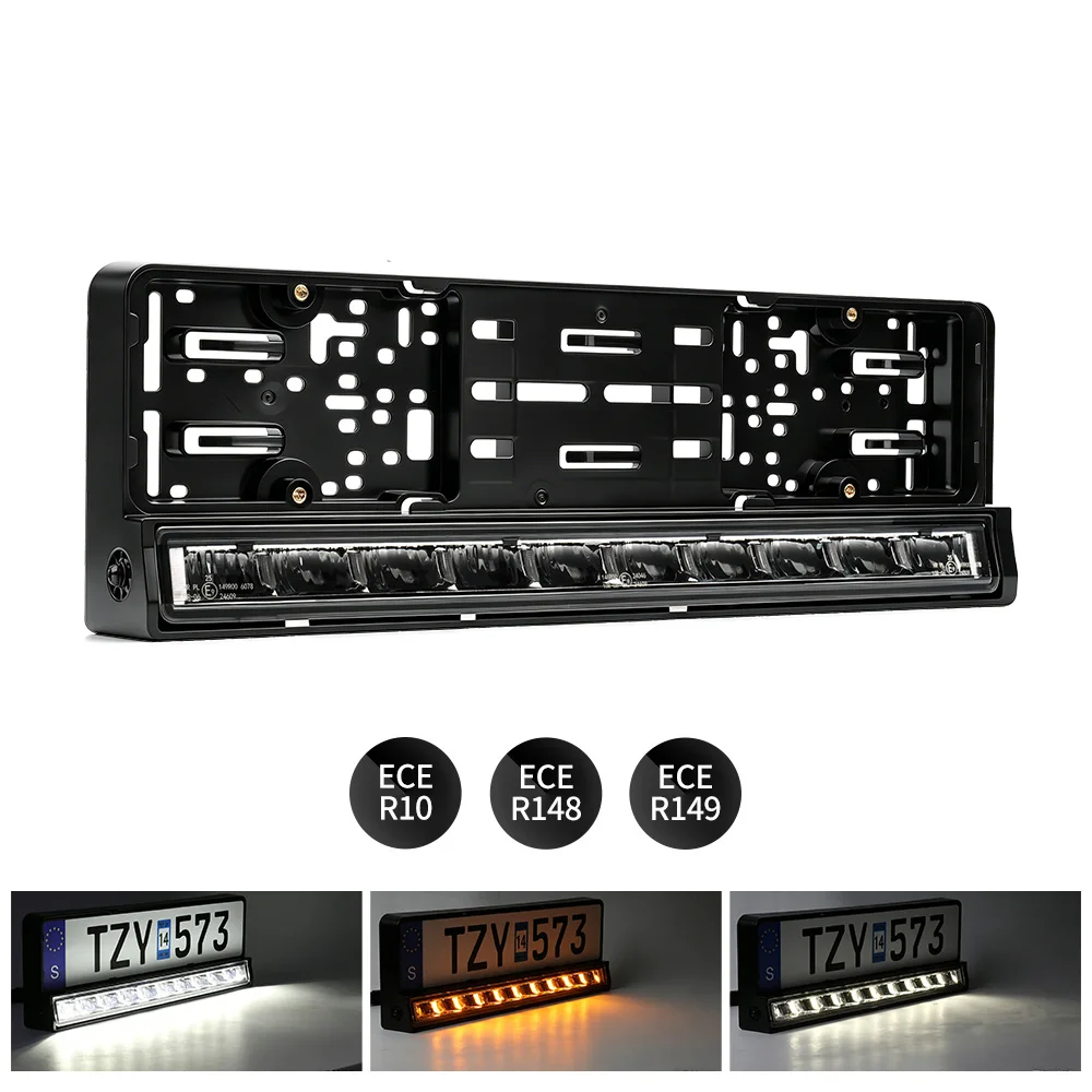 Customized Number Plate Light Bar Bracket Led Bar Number License Plate Holder EU ECE R10 R148 R149