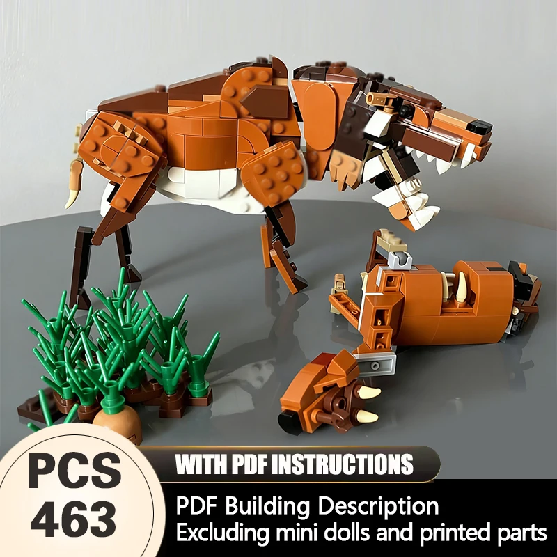 

Creators Animal Series Model MOC Building Bricks Giant Pig And Deer Modular Technology Gifts Holiday Assemble Children Toys Suit