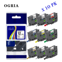 10PC 6mm/9mm/12mm Label for Brother TZe231 TZe Tape 0.47 White Laminated Labels Compatible for Brother Ptouch PTH110 Label Maker