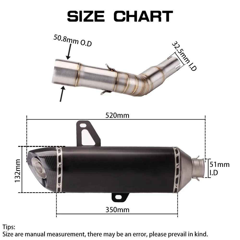 For vespa GTS300 Motorcycle System Escape Slip On Front Tube Link Pipe Connect Original full Motorcycle Exhaust Syst