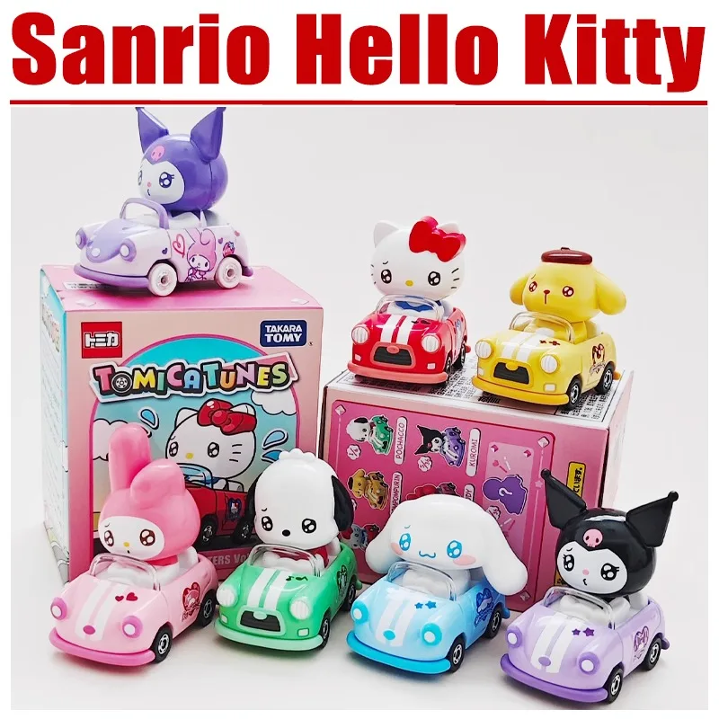 TAKARA TOMY Tomica Sanrio Hello Kitty Kuromi My Melody Alloy Toy Motor Vehicle Diecast Metal Model Gifts