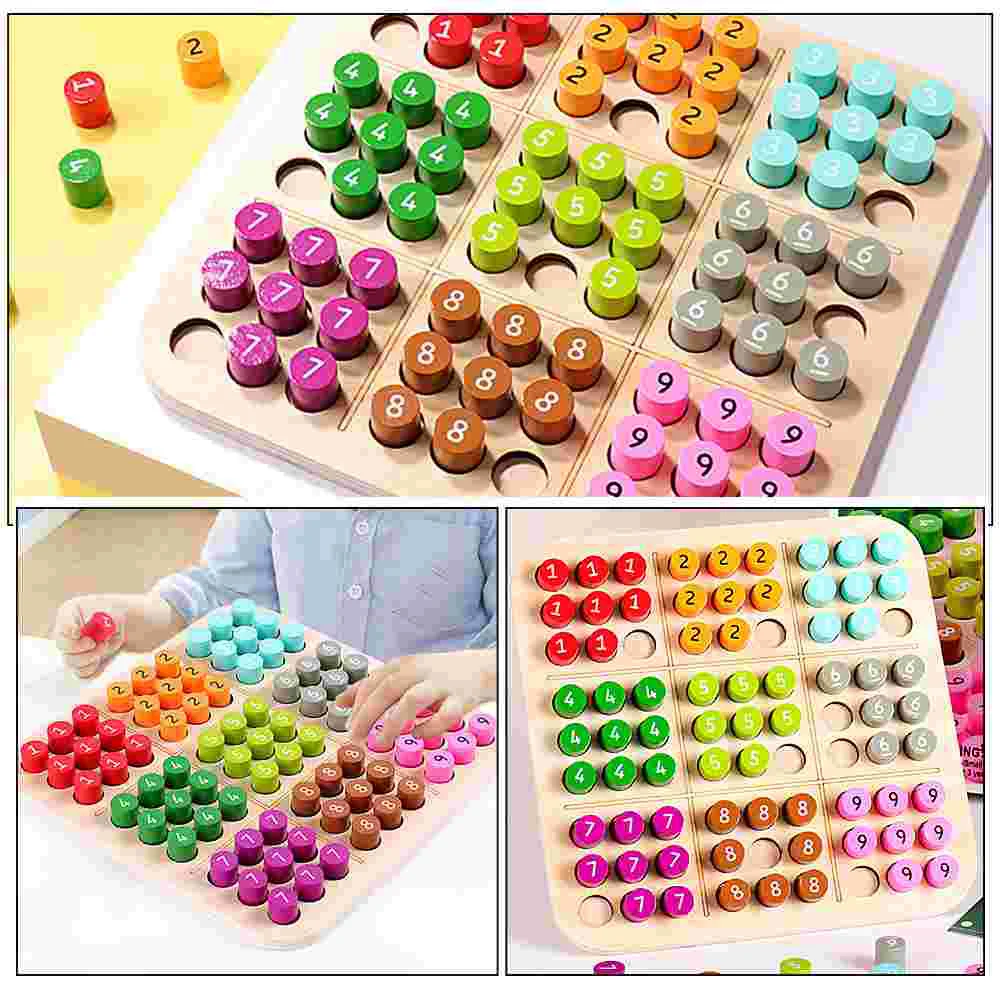 Toy Easy Kid Toys Checkerboard Children Leisure Plaything Wood Arithmetic Colorful Game Chess