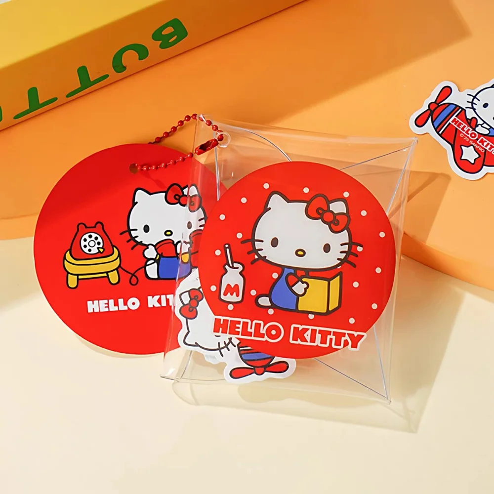 

Подлинная мини-складная сумка Sanrio Hello Kitty с рисунком Kt Cat, многофункциональная водонепроницаемая сумка из ПВХ, подарки для девочек