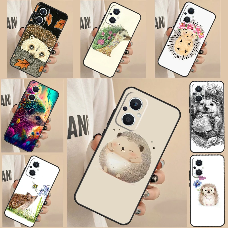 Animal Hedgehog Funda For OPPO Reno 8 Lite Reno 7 6 5 4 Lite 8T 2Z 4Z 5Z Find X3 Neo X2 Lite X5 X6 Pro Case