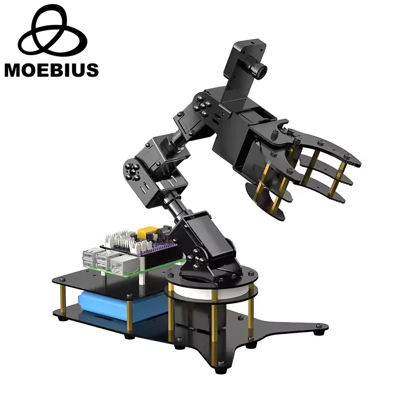 1.5Kg Belasting 6 Dof Robotarm Raspberry Pi Ai Visuele Herkenning Python Programmering Stem Robot Manipulator Klauw