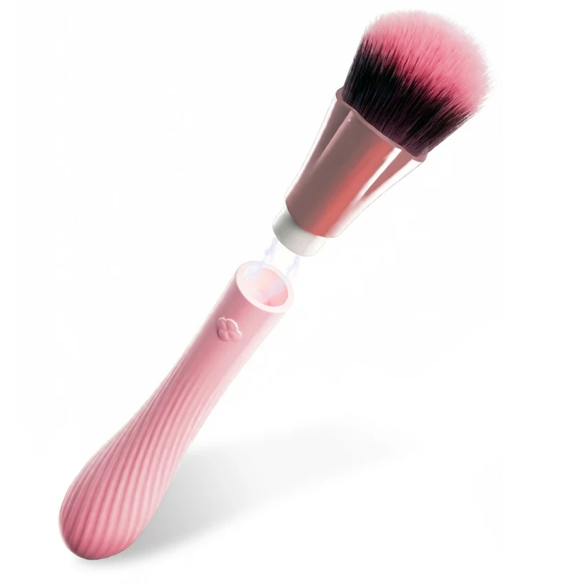 Portable Makeup Brush Vibrator Detachable Brush-Style Vibration Sex Toys for Women G-Spot Nipple Clitoral Stimulator Adult 18+