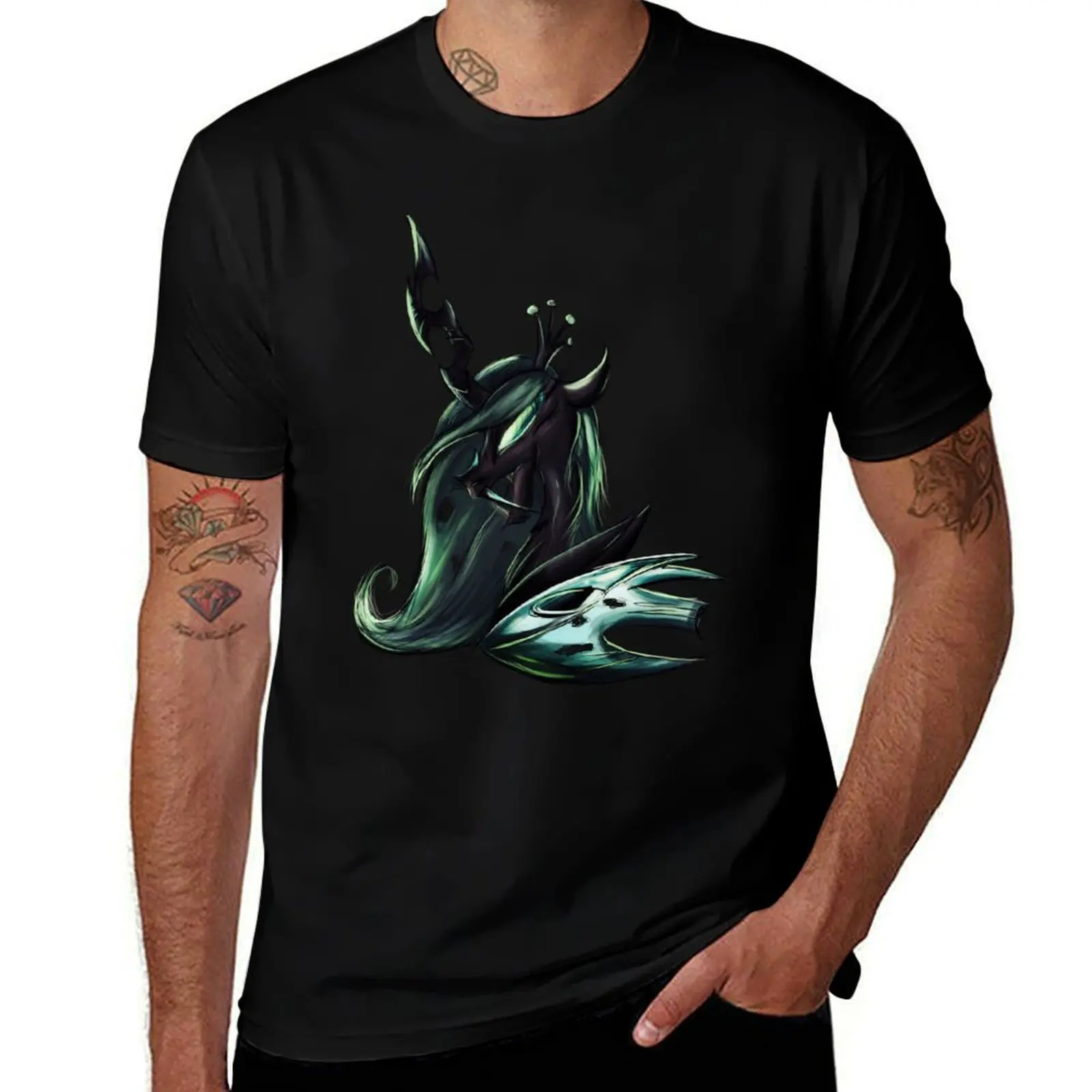 MLP: Queen Chrysalis T-Shirt Large Size Casual Tee Shirt T-Shirt