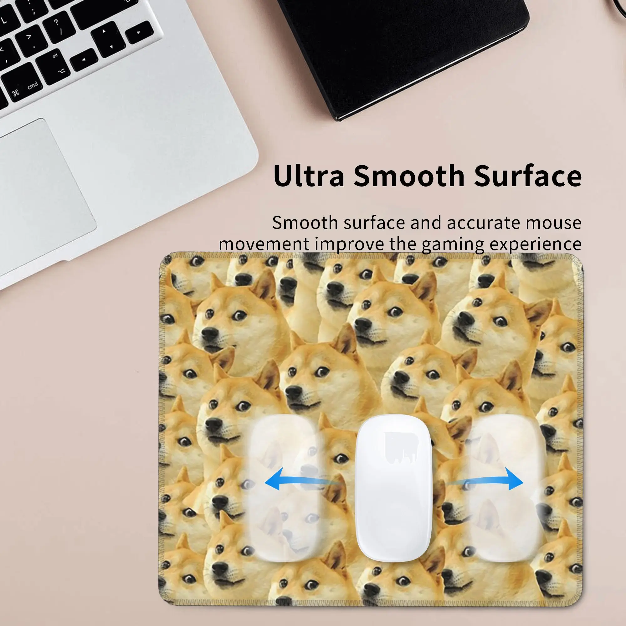 Doge Wow узор Шиба-ину собака мем монтаж коврик для мыши компьютерная клавиатура коврик для мыши геймер ПК коврик для ноутбука