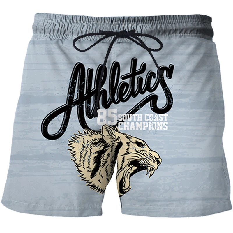 Verão praia shorts calções de natação calças esportivas mar surf 3d impresso calções masculinos roupas femininas surf secagem rápida