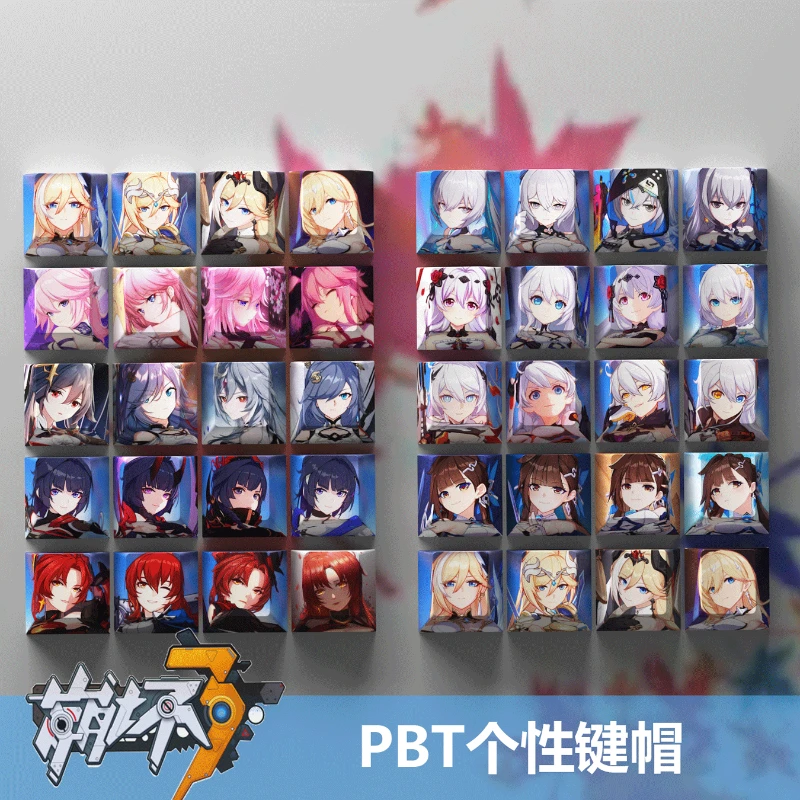 4ps Honkai Impact 3 Anime Artisan Key Caps Mobius Customization R4 Original Decorative Gaming Keycaps for Mechanical Keyboard