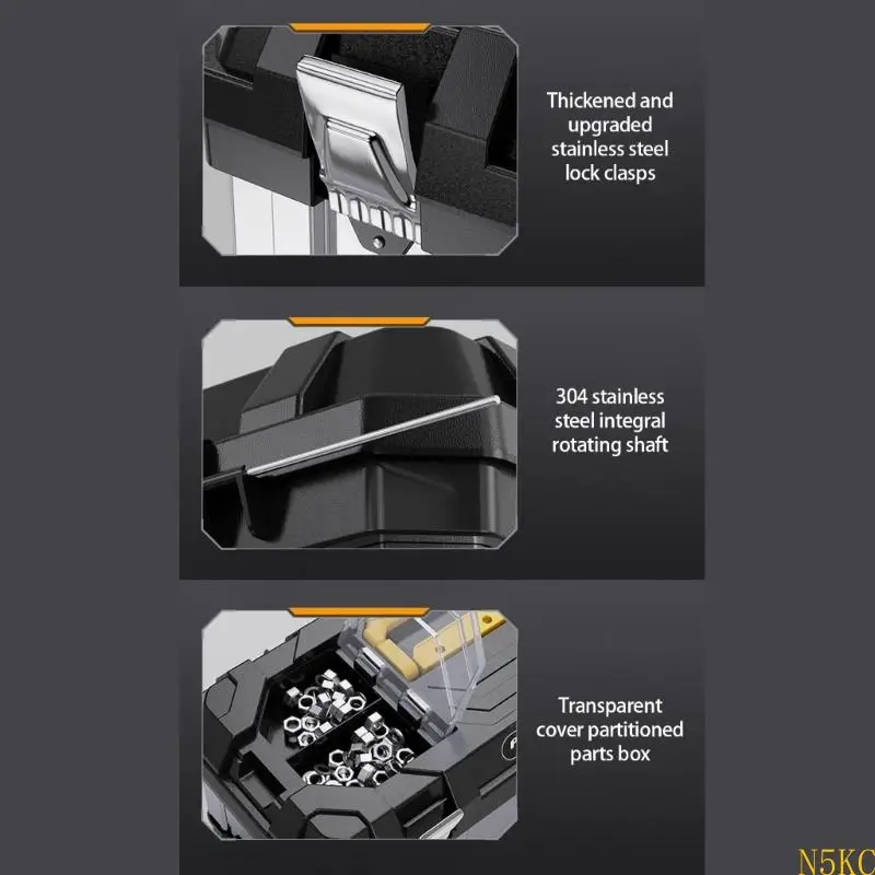 N5KC Tool Organizers with Partition Design Workplace Three Layer Hard Case Tool Box