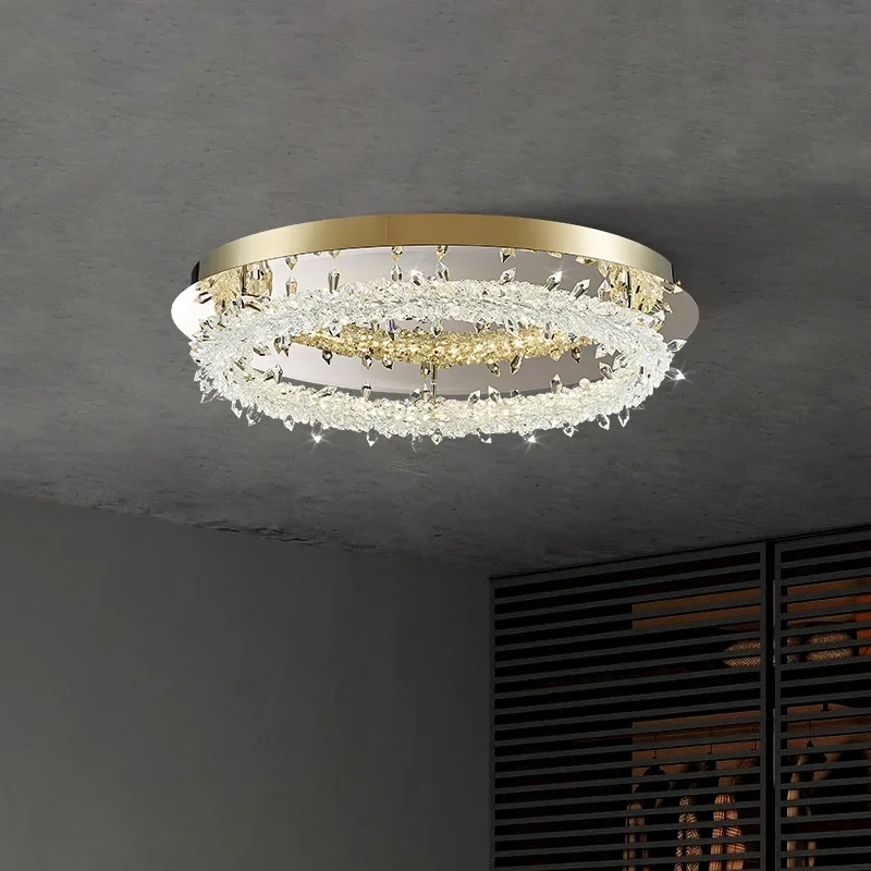 Modern Led Ceiling Chandelier For Living Room Bedroom 2020 Aluminum Gold Creative Rings Nordic Design Lamp Project Luminary