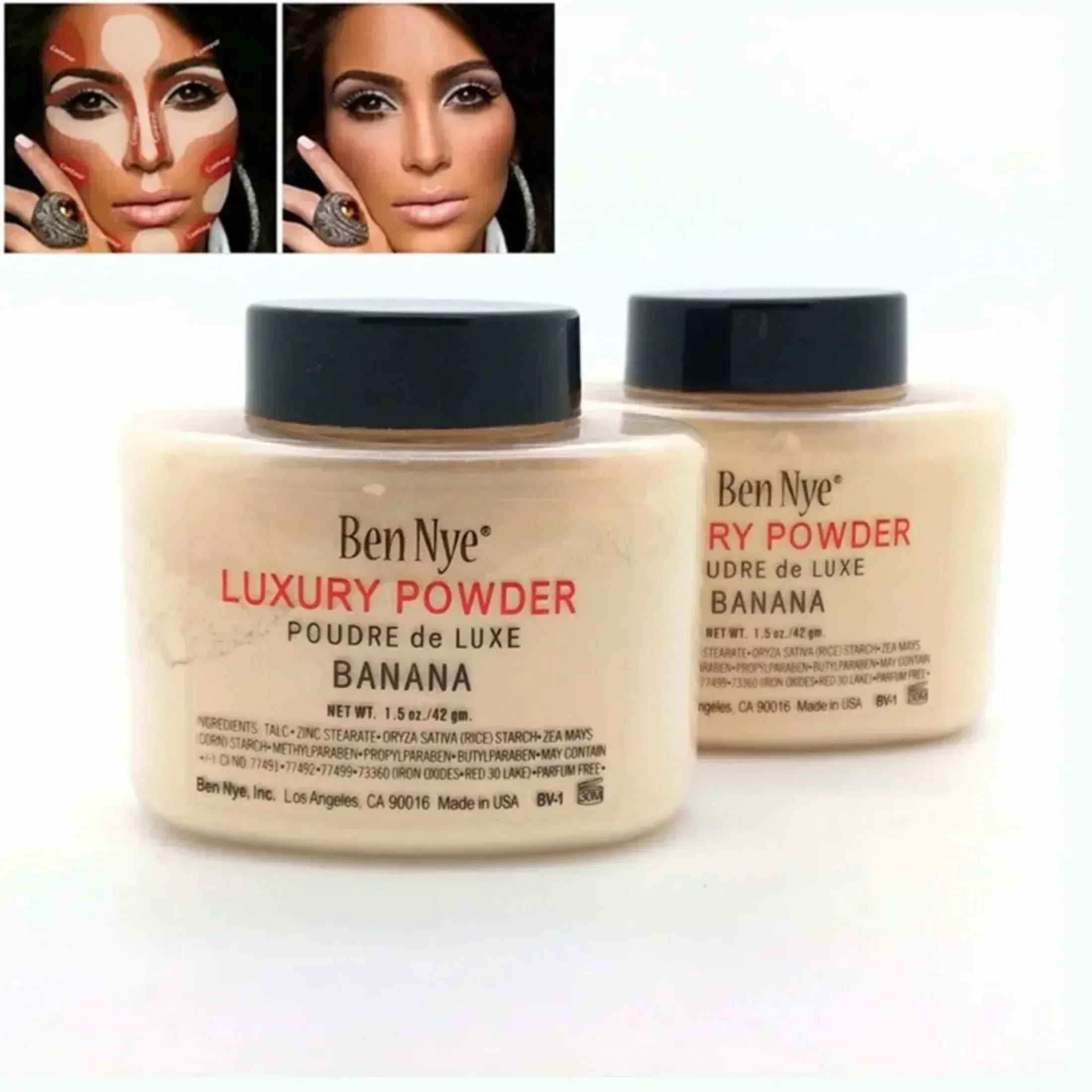 Banana Powder Smooth Loose Oil Control Face Powder Makeup Concealer Mineral Finish Powder Transparent Foundation Korea Cosmetics