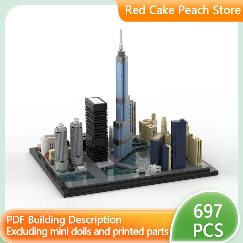 

City Street View Model MOC Building Bricks Community Buildings Modular Technology Children Holiday Gifts Assemble Toys Suit