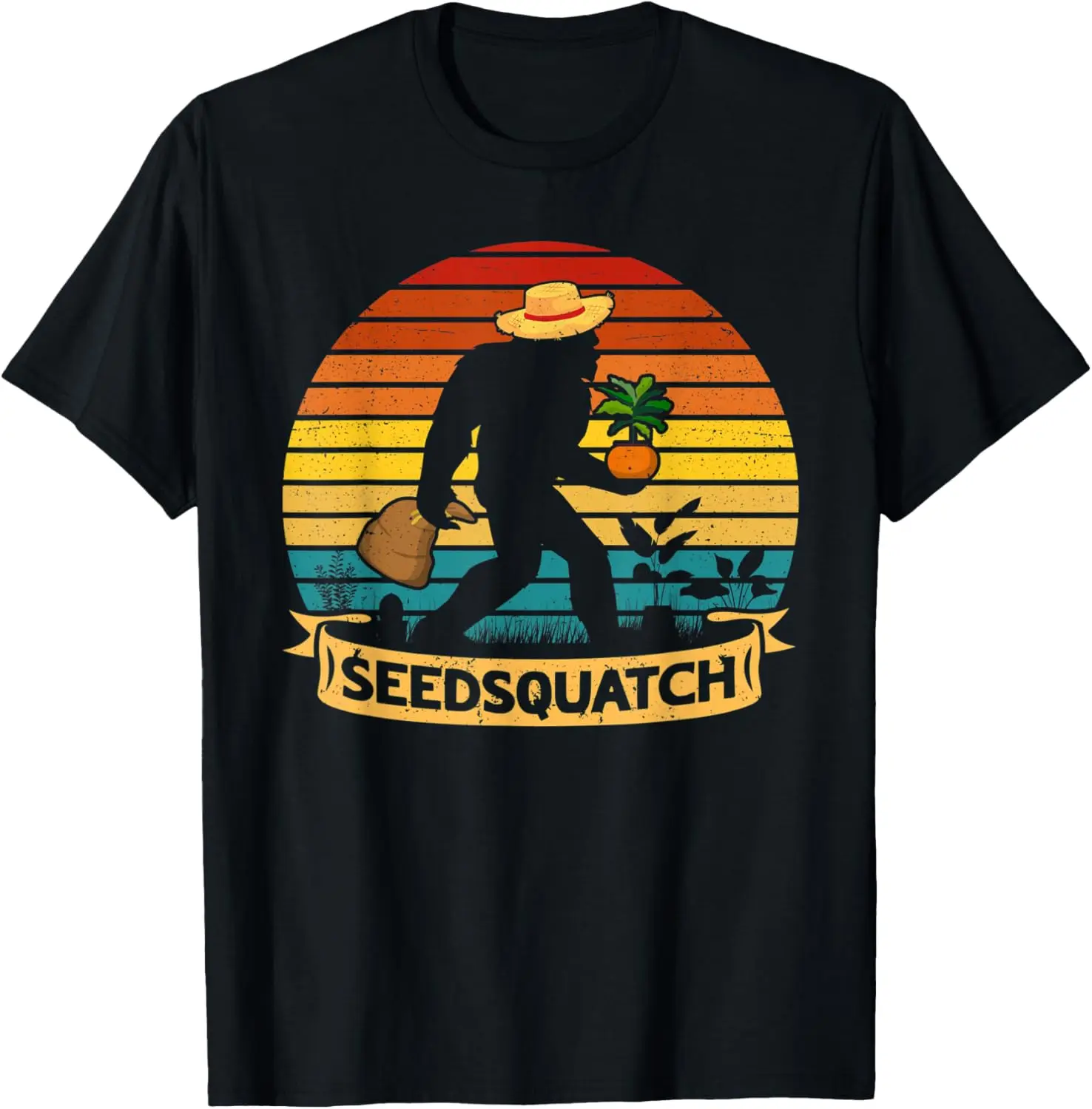 Bigfoot Seedsquatch Plant Garden Seeds Gardening Men Women T-Shirt 100% Cotton Trendy Y2K Short-Sleeve Tee-Soft, Quick-Drying,