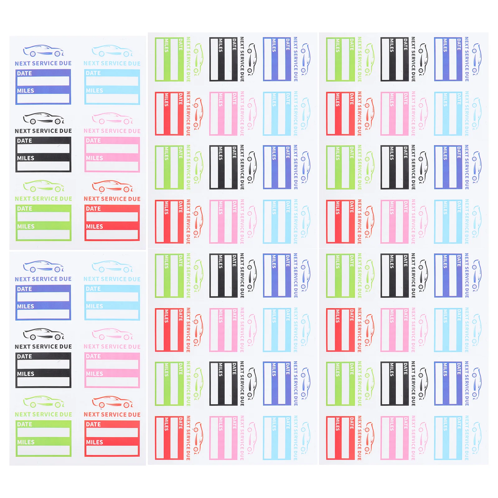 Waterproof Static Cling Service Reminder Stickers No Glue Car Maintenance Easy Apply Next Service Due Tags For Windshield