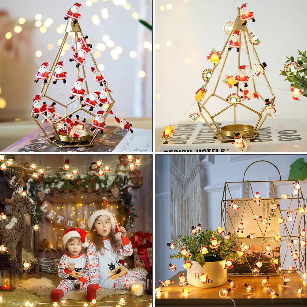 

1 шт. Рождественская светодиодная гирлянда, премиум-класса, безопасная, легкая, для использования в помещении и на улице, для праздников и вечеринок, подвесные новогодние огни