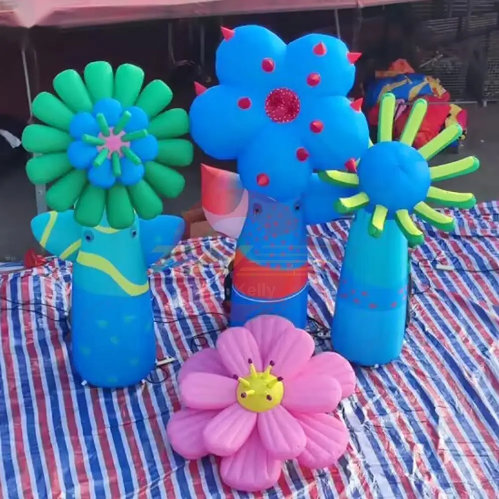 

Free Ship Outdoor Activities Customized giant inflatable park decorative sunflower flower pillars plant shopping mall decoration