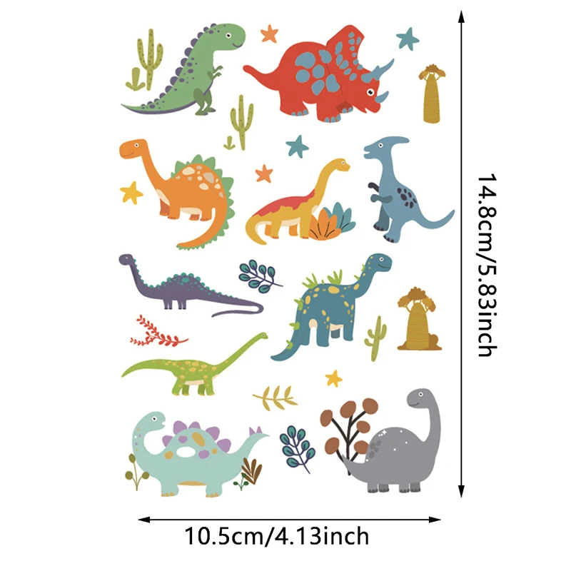 1 Blatt 3D Dinosaurier temporäre Tattoos für Jungen Mädchen Kinder gefälschte T-Rex Tattoo Aufkleber kleine Dino Party Favor Supplies Tattoos