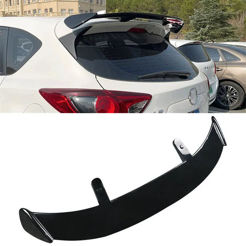 For Universal Roof Spoiler WING Mazda CX-5 CX-8/30 ABS Car Window Black Rear LiP Tail FIN Accessories Refit 2008-2023