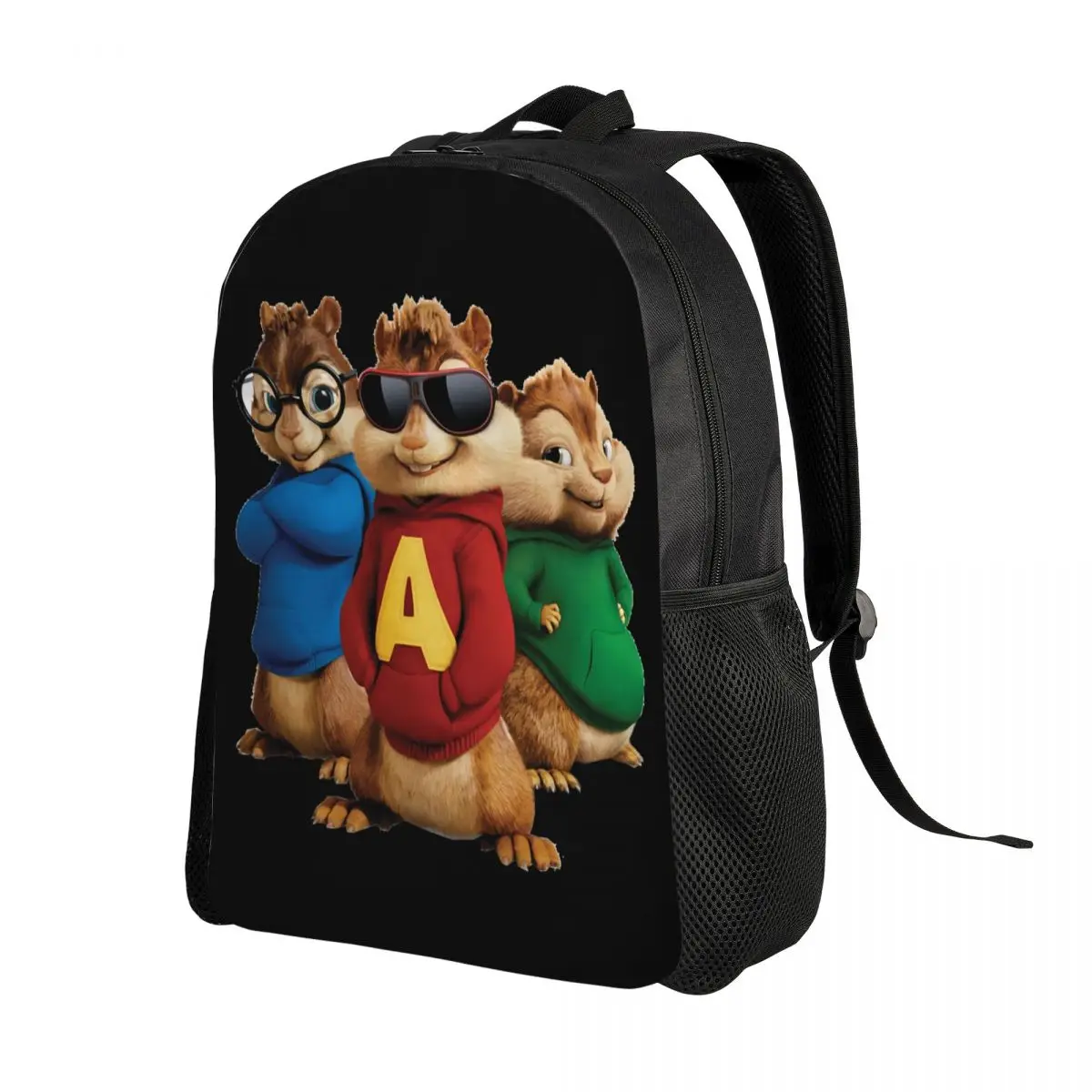 Custom Alvin Seville Theodore Simon Cartoon Backpacks for Men Women College School Student Bookbag Fits 15 Inch Laptop Bags