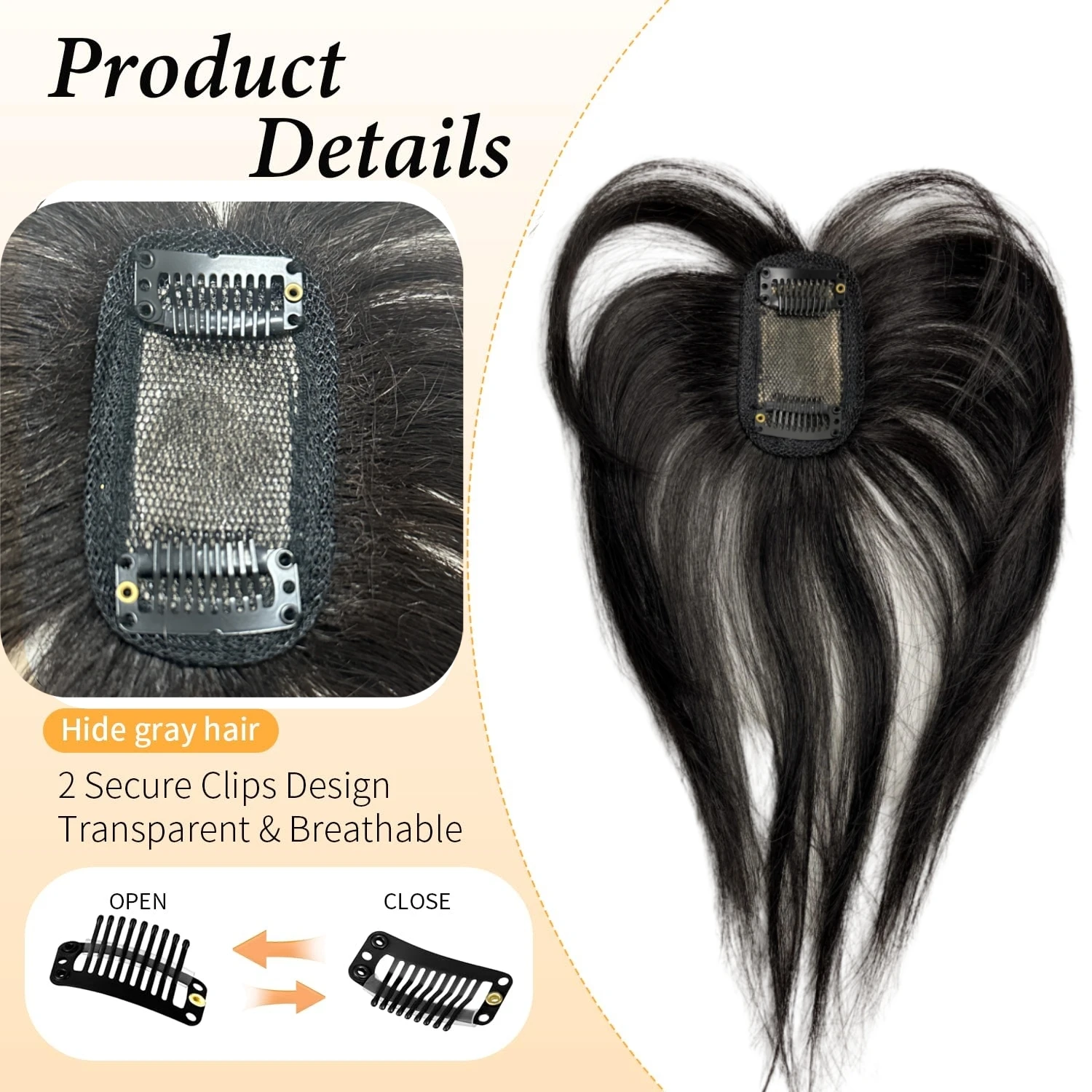 アネモネナチュラル人毛前髪女性用100%本物人毛フリンジクリップインエクステ韓国サイドバング偽前髪