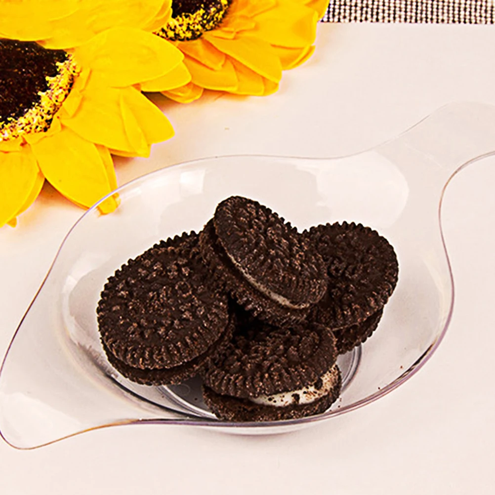 

50pcs Storage Pot Spoon for Dessert Shot One Off Sauce Container Chocolate Storage Spoon Fruit Baking Sauce