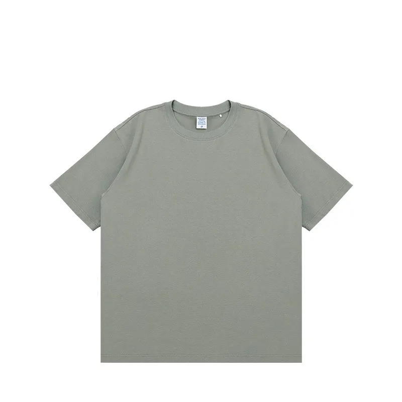 Camicia da uomo pesante luminosa incandescente 240g in puro cotone manica corta estate all'aperto casual streetwear visibilità notturna abbigliamento attivo