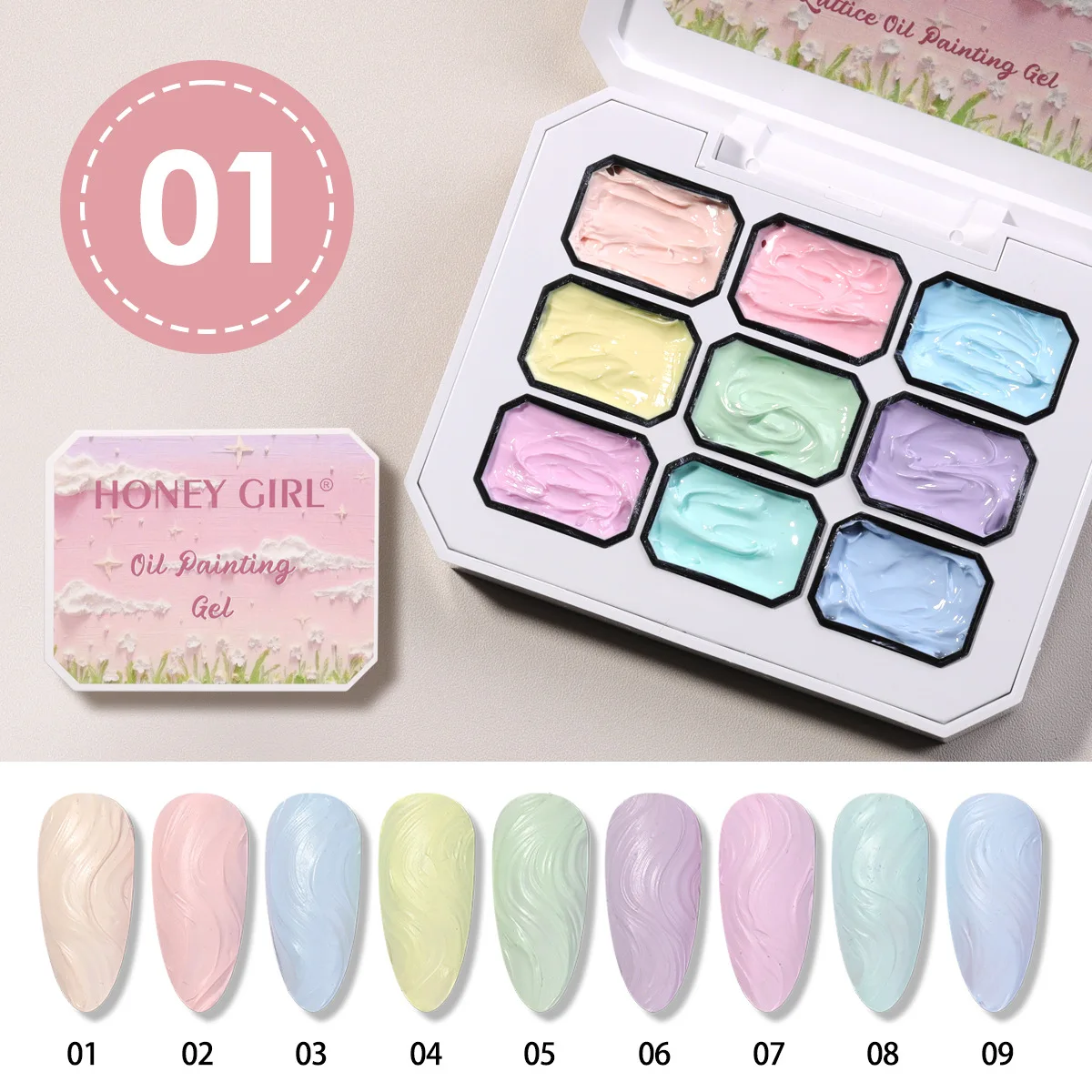 9-شبكة معكرون النفط اللوحة الصلبة هلام مسمار الفن الصباغ-لا مسح ثلاثية الأبعاد محكم النفط اللوحة تصاميم DIY بها بنفسك عمليات تجميل الأظافر شعبية