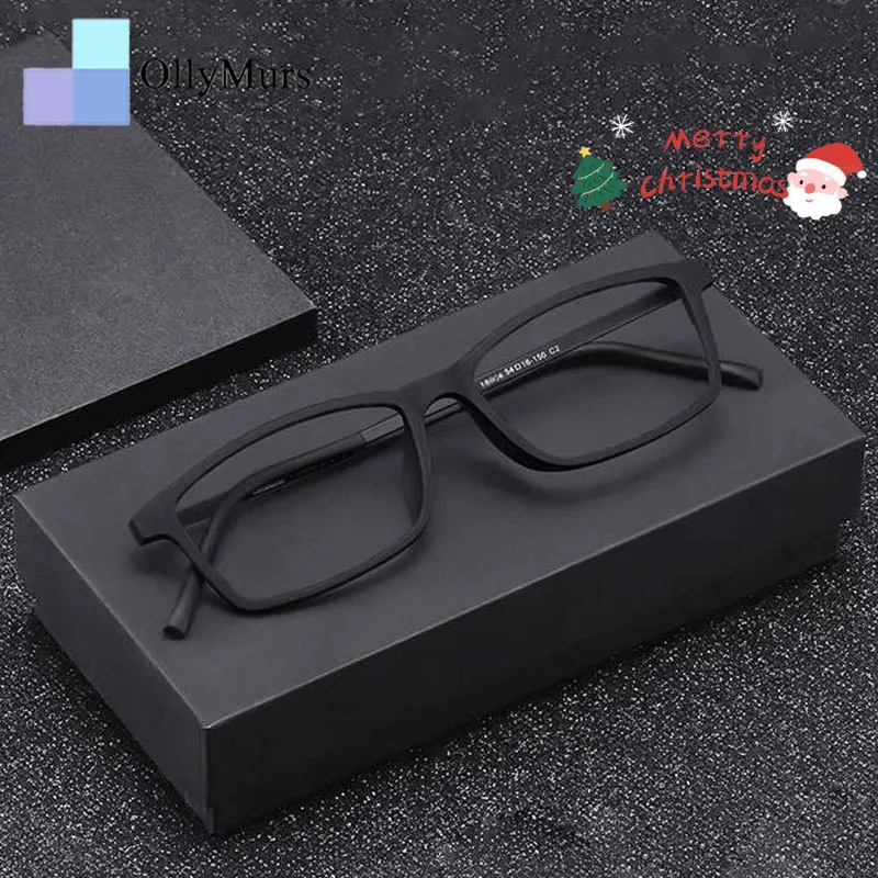 

OLLYMURS Сверхлегкие удобные очки TR90, женские ретро квадратные очки из титанового сплава, оптическая мужская оправа для очков по рецепту 2097