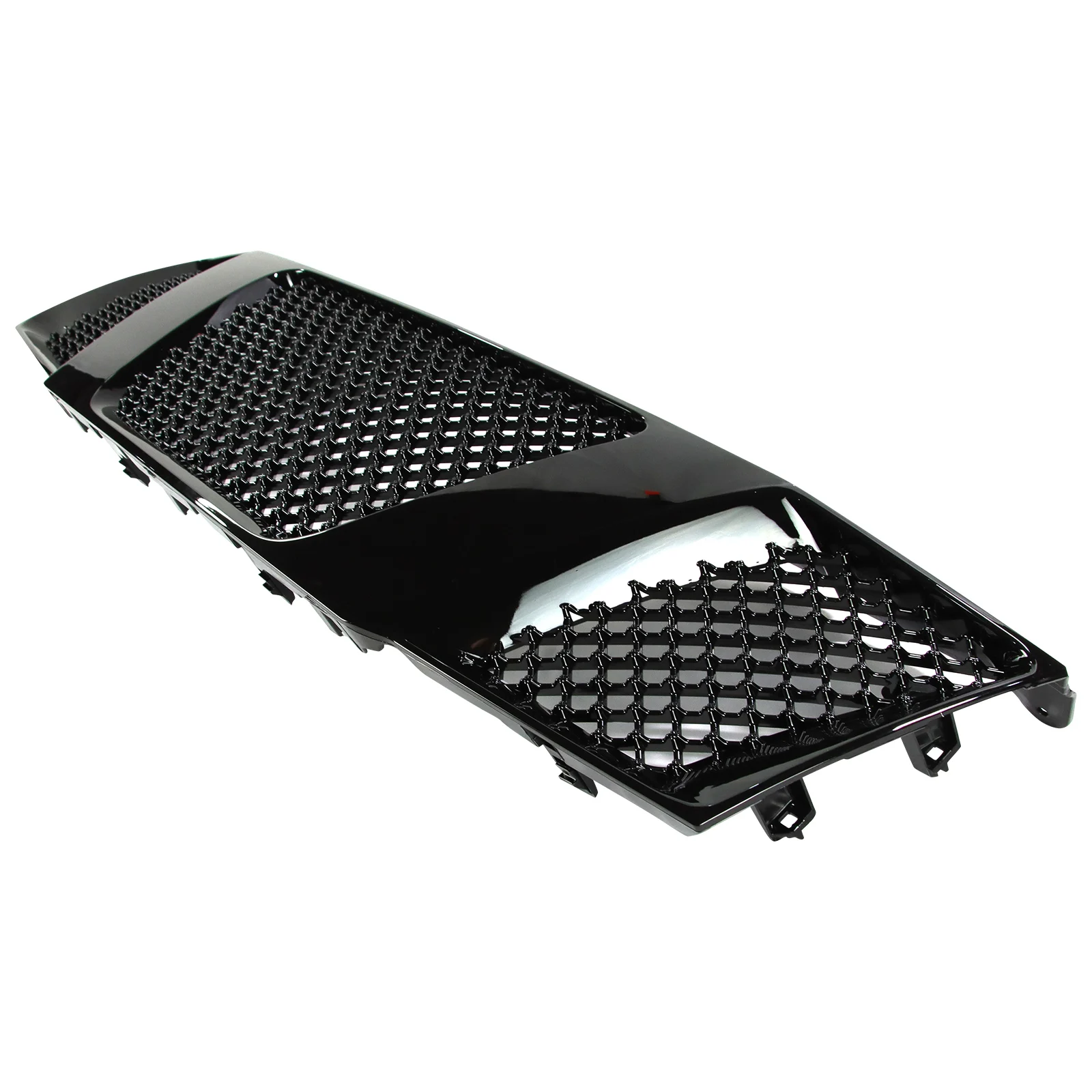 شواية أمامية لـ 2005-2008 Nissan Navara Frontier D40 شبكة سوداء لامعة #6