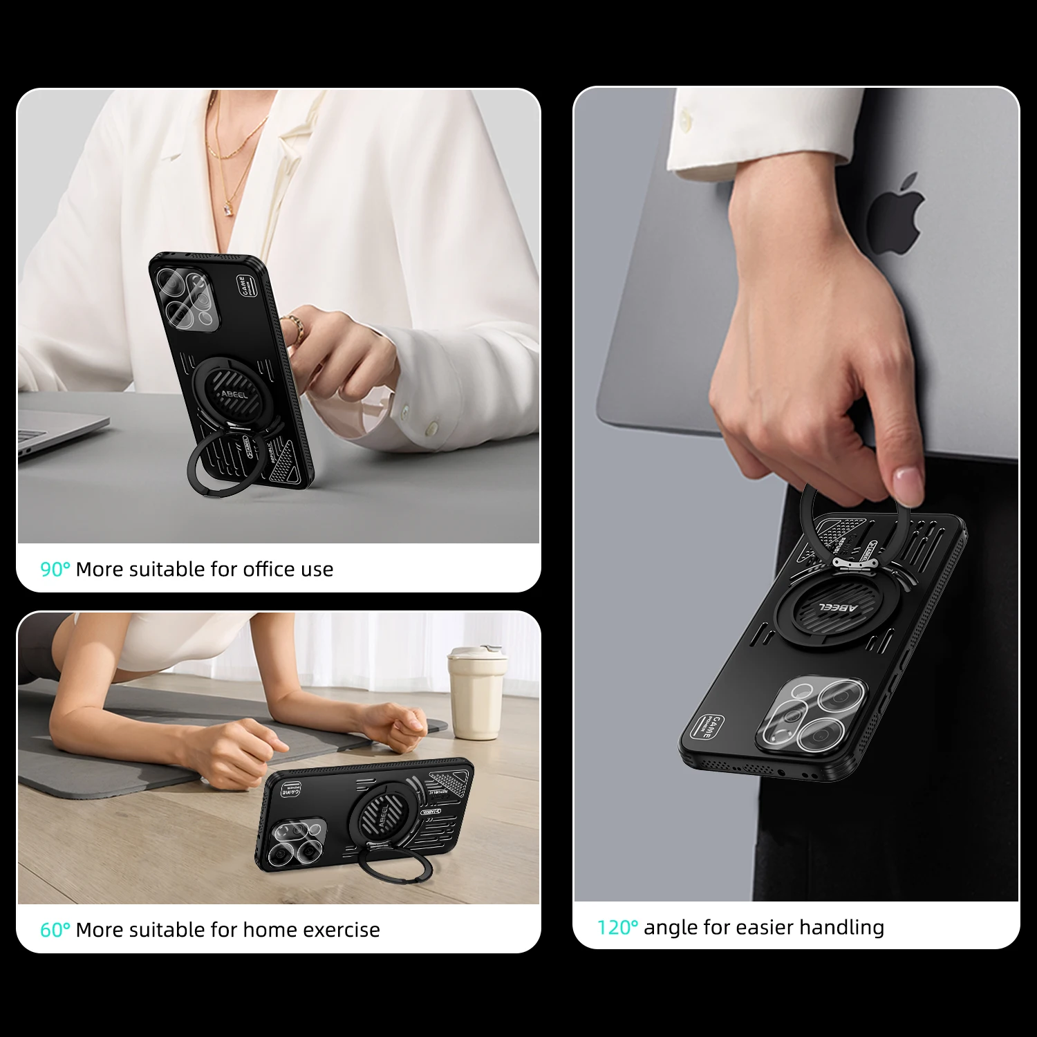 

For OPPO Reno 14 Pro Case Protective Magsafe Phone Holder Heat Dissipation Perforated Magnetic Back Cover