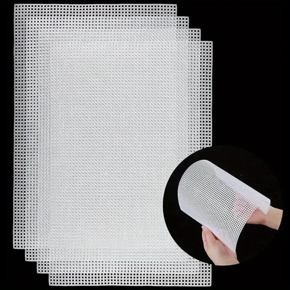 1 Peça de Tela Plástica para Costura, Folhas de Malha para Artesanato DIY Bordado e Tecido 30*20cm