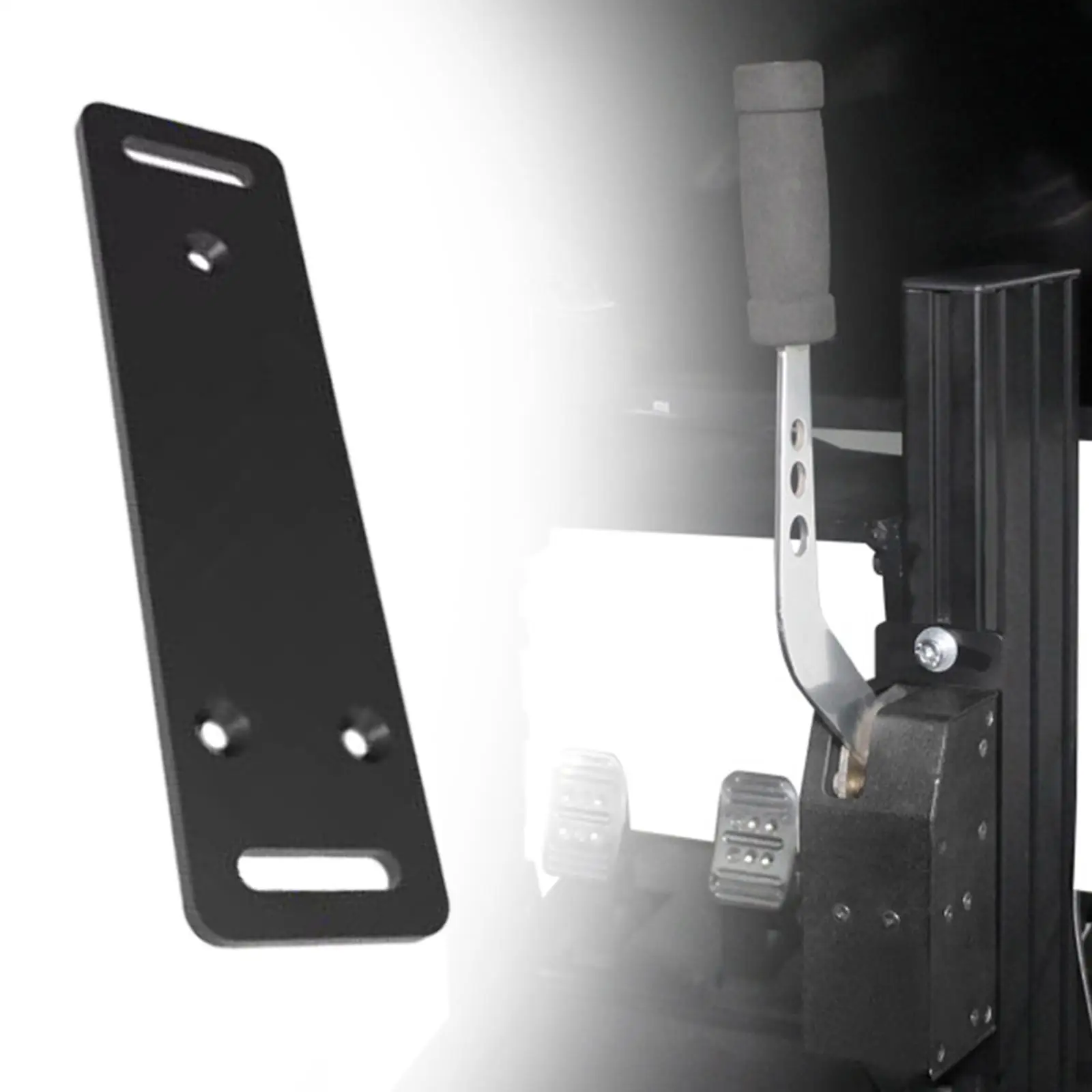 

Racing Handbrake Mounting Plate Stable Racing Simulator Shifter Mount Metal Adapter Plate Strong Sturdy Racing Game Accessories