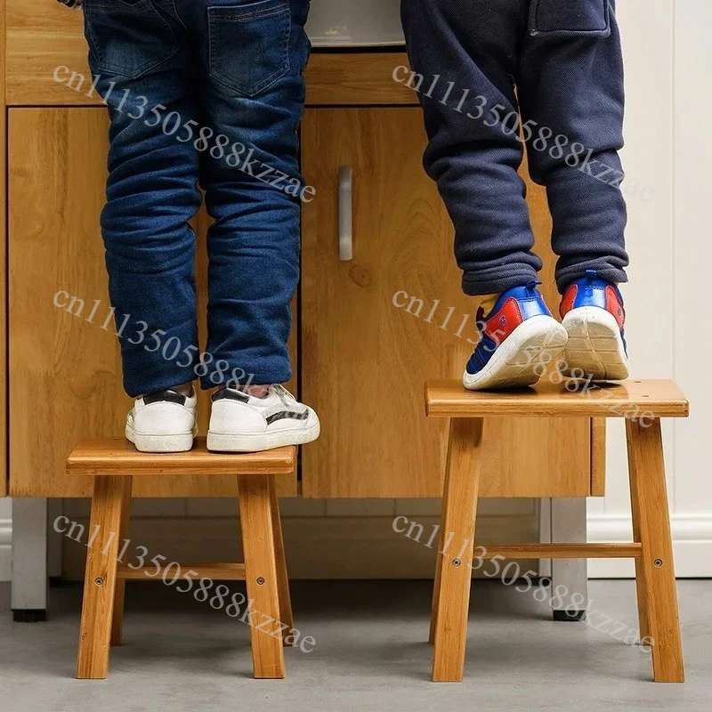 New Furniture Children's Stool Wooden Bench Small Stool Short Home Bathroom Step Stool Portable Bench Pratical Chairs
