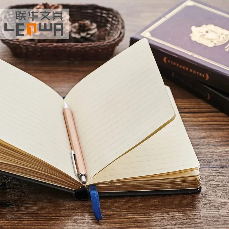 LENWA rétro Notes série bureau cahier Surface dure bloc-Notes Portable Mini-moulin or 1 pièces