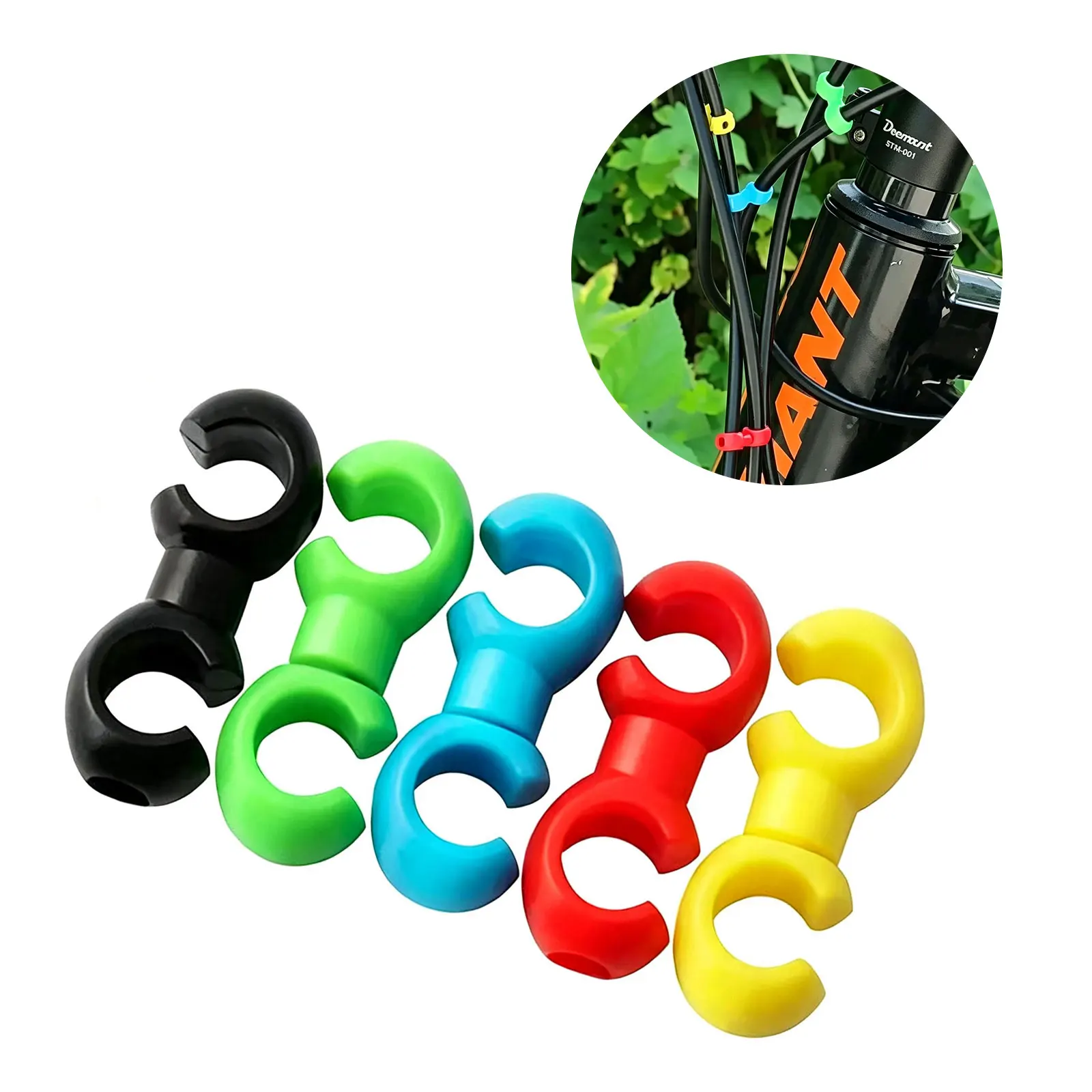 10pcs Rotatable MTB Brake Cable Clips Bicycle Shift Gear Cable Buckles Guide Line Clips For Smooth Cycling Enhanced Performance