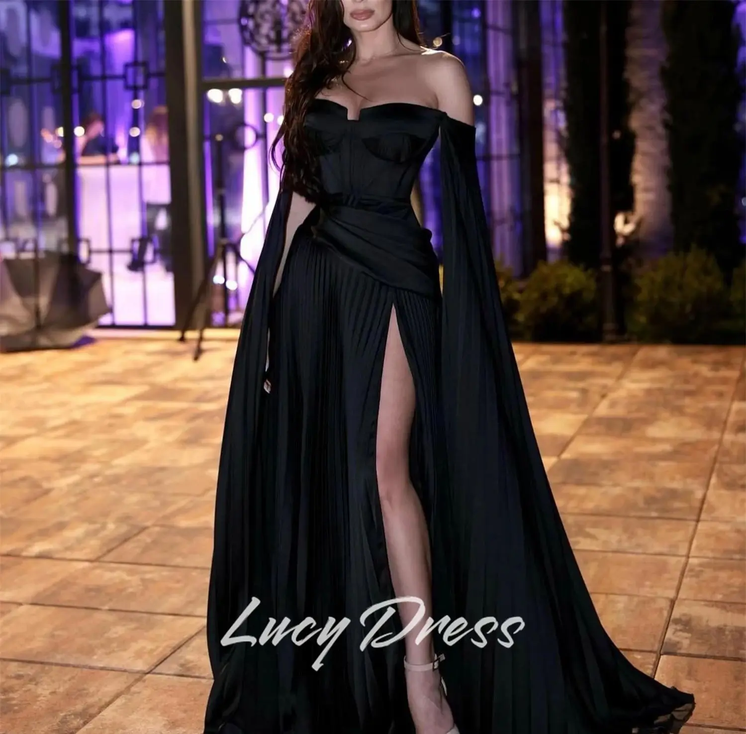 فساتين لوسي المخصصة لحفلات الزفاف والمناسبات الخاصة، فساتين شارون السعيدة، فستان سهرة نسائي، فساتين حفلة موسيقية سوداء