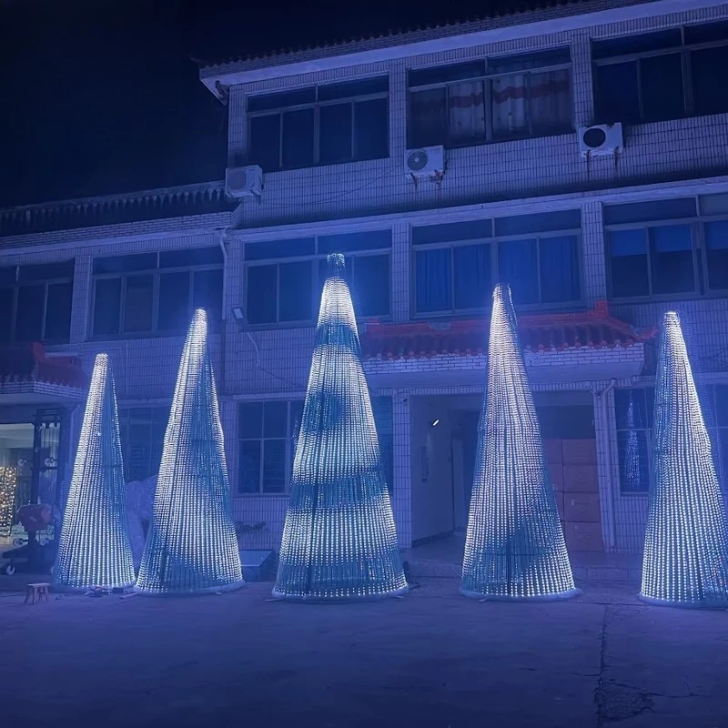Light Emitting Diode Christmas Tree Light Large Outdoor Waterproof Programmable DMX Music Synchronous Street Lighting