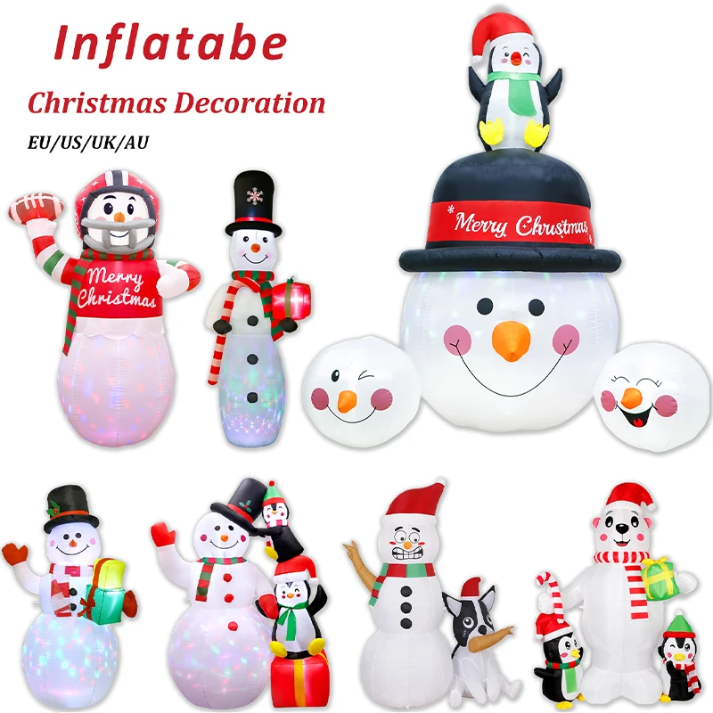 

OurWarm 5ft Christmas Inflatables Blow Up Yard Decoration Upgraded Snowman Inflatable with Rotating LED Lights for Outdoor Decor