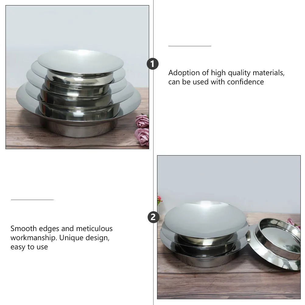 

1Pcs Stainless Steel Mince Plate for Dumpling Filling Bbq Picnic Party Camping Storage Thickened Kitchen Food Container Wonton